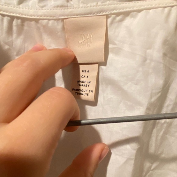 H&M Ruffle Cottage Core Style Tie Cardigan Size 6 - Picture 2 of 5